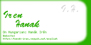 iren hanak business card