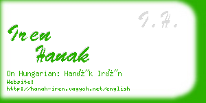 iren hanak business card